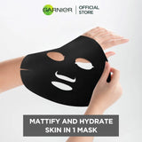 Garnier Skin Active Pure Charcoal Black Tea Tissue Face Mask - Mattifying