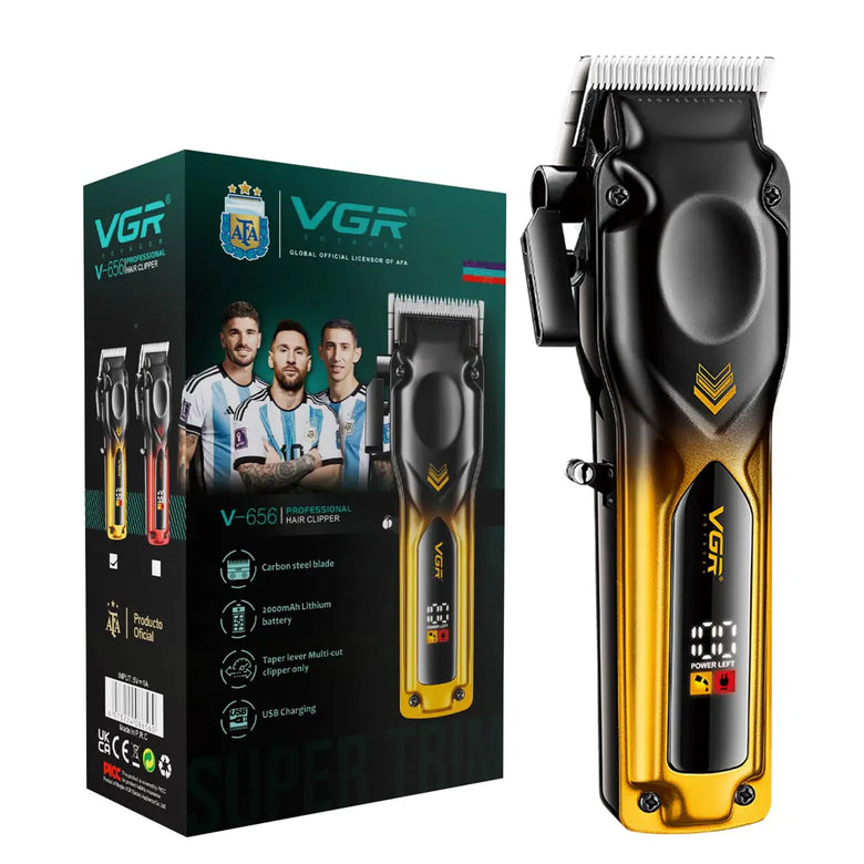 VGR V-656 AFA Special Edition Hair Clipper | Messi Special Edition | Professional Cordless Trimmer