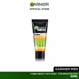 Garnier Men Turbo Bright Face Wash 50ml - For Brighter Skin