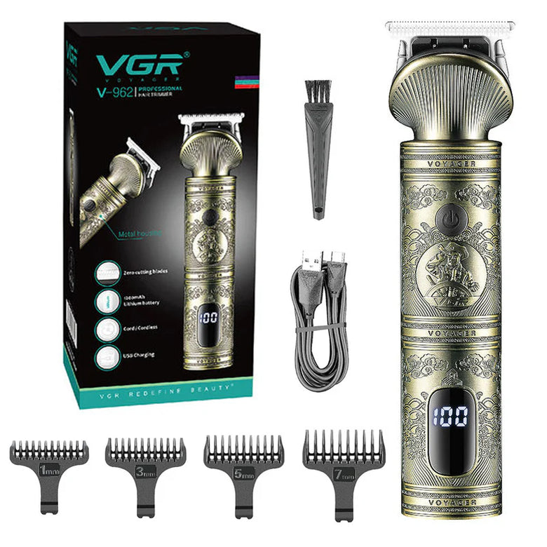 VGR V-962 Original Metal Professional Hair & Beard Clipper – Premium Cordless Grooming Clipper in Pakistan