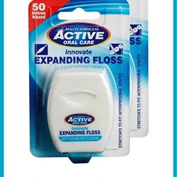 Beauty Formulas Expanding Dental Floss Twin Pack | Mint & Fluoride