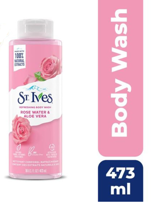St. Ives Refreshing Body Wash | Rose Water & Aloe Vera
