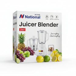 Active National 2-in-1 Juicer Blender | High Speed & Strong Power