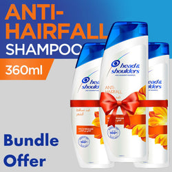 Pack of 3 Head & Shoulders Anti Hair Fall Shampoo 360ml
