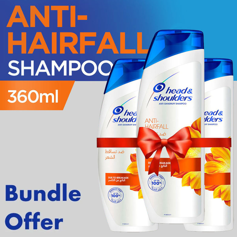 Pack of 3 Head & Shoulders Anti Hair Fall Shampoo 360ml