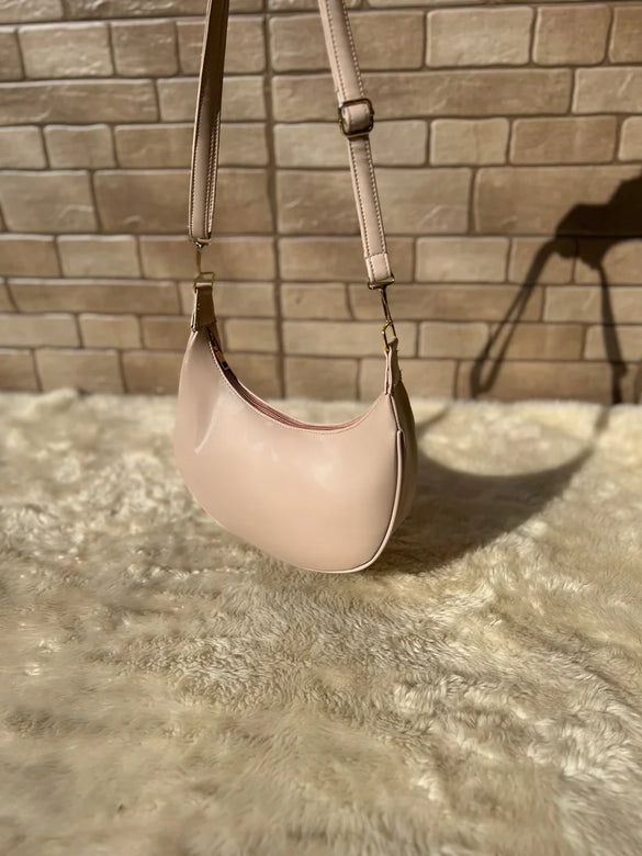 Crossbody Hobo Bag “Tea Pink