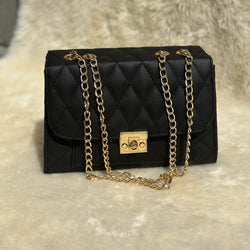 Cross-Body Bag with Golden Chain “Black”