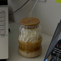 Retro Transparent Coffee Cup – Vintage Glass Mug for Hot & Cold Drinks