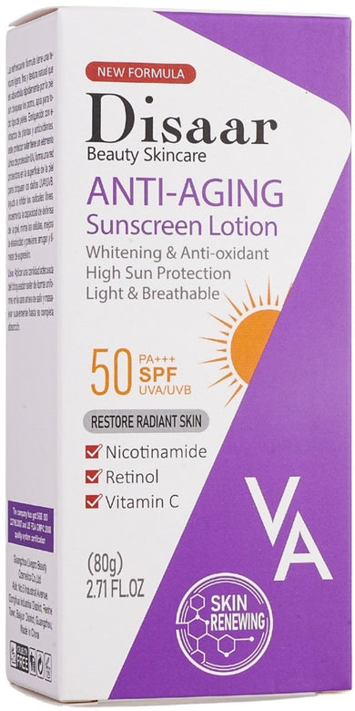 Disaar Anti-Aging Sunscreen SPF 50 | Retinol & Vitamin C