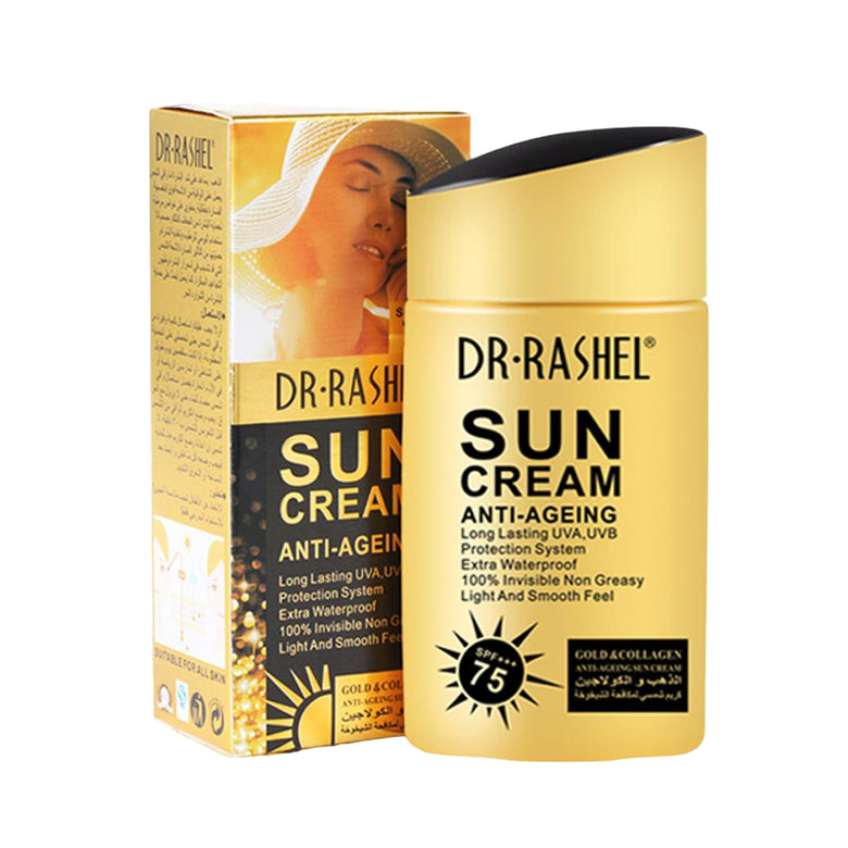 Dr. Rashel Sun Cream SPF 75++ | Gold & Collagen | Original in Pakistan