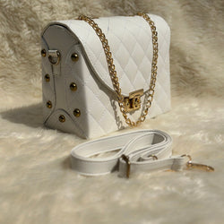 Pyramid White Crossbody Bag | choicemall