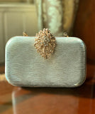 Silver Gold Accent Clutch