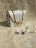 Pyramid White Crossbody Bag | choicemall