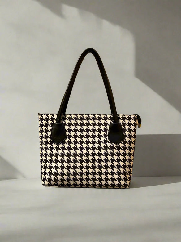 Houndstooth Chic Tote