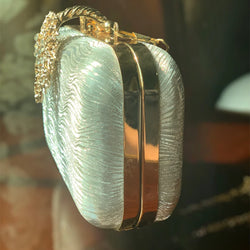 Silver Gold Accent Clutch