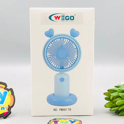 WEGO Cute Mini Portable Fan YM88178 | Blue Heart Design