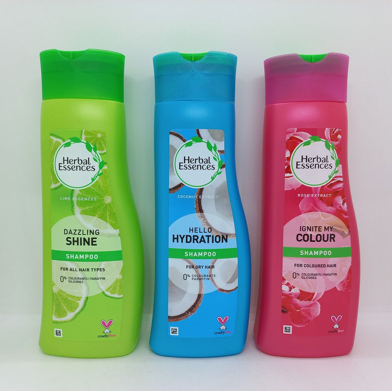 Herbal Essences Shampoo Collection | Dazzling Shine, Hello Hydration, Ignite Colour
