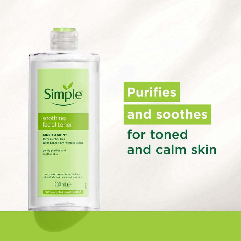 Simple Soothing Facial Toner | Witch Hazel & Vitamin B5 | 200ml
