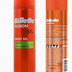 Gillette Fusion 5X Action Sensitive Shave Gel | Almond Oil