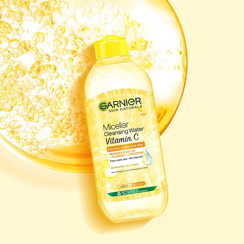 Garnier Vitamin C Micellar Cleansing Water | Brightens Dull Skin