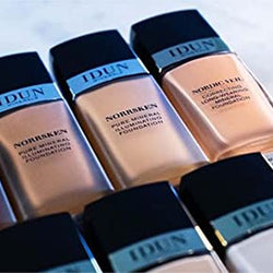 IDUN Minerals Norrsken Longwear Liquid Foundation with Poreless, Luminous Coverage, Dewey, Glowing Finish, Vegan, Cruelty and Silicone Free Makeup - trendifypk