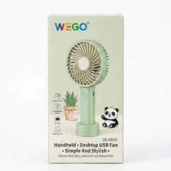 WEGO Simple & Stylish USB Fan DD-8040 | Rechargeable Desk Fan