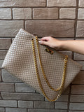 The Rhombus Shoulder Bag “Sandy Beige”