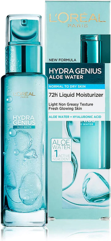 L'Oréal Hydra Genius Aloe Water Liquid Moisturizer | 72H Hydration