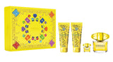 VERSACE YELLOW DIAMOND WOMEN EDT 4PC SET (90ML+5ML+100ML LOTION+100ML S/GEL)