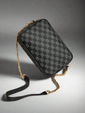 Checkered Crossbody Bag “Black-Grey