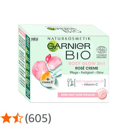 Garnier BIO Rosy Glow 3in1 Face Cream | Organic Rosehip & Vitamin C