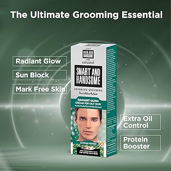 Emami Smart & Handsome Radiant Glow Cream | Sun Block & Oil Control