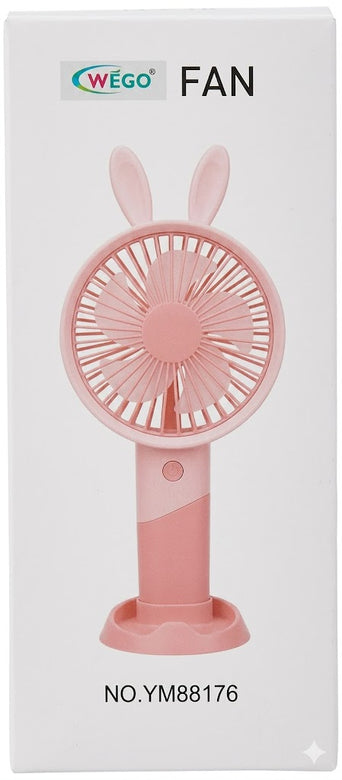 WEGO Cute Mini Portable Fan YM88176 | Pink Bunny Design