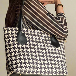 Houndstooth Chic Tote