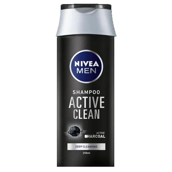 NIVEA MEN Active Clean Shampoo | Active Charcoal Deep Clean
