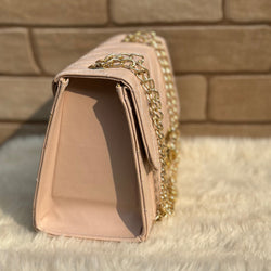 Crossbody Chain Bag - Tea Pink
