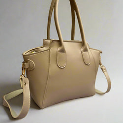 Petite Satchel Purse “Sandy Beige