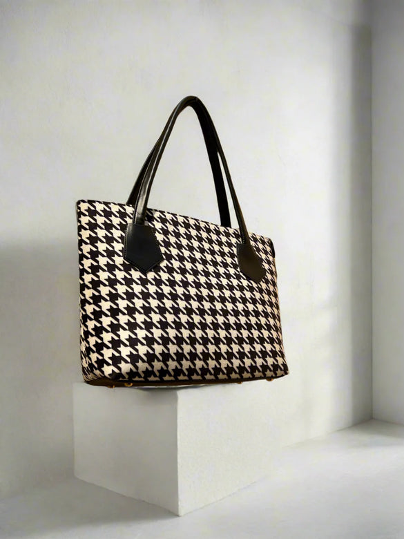 Houndstooth Chic Tote
