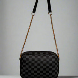 Checkered Crossbody Bag “Black-Grey
