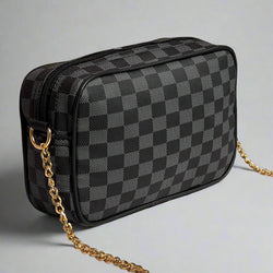 Checkered Crossbody Bag “Black-Grey