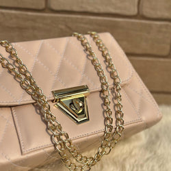 Crossbody Chain Bag - Tea Pink