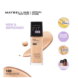Maybelline Fit Me Dewy + Smooth Liquid Foundation SPF 23 - 125 Nude Beige 30ml
