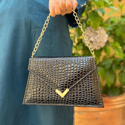 Amphibian Shiny Black Mini Bag