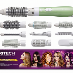 Pritech 7-in-1 Hot Air Hair Styling Kit | Ionic Volumizer Brush