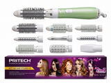 Pritech 7-in-1 Hot Air Hair Styling Kit | Ionic Volumizer Brush