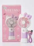 WEGO Cute Cat Mini Fan | Low Noise & Rechargeable