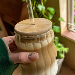 Retro Transparent Coffee Cup – Vintage Glass Mug for Hot & Cold Drinks