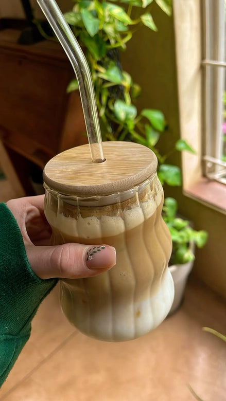 Retro Transparent Coffee Cup – Vintage Glass Mug for Hot & Cold Drinks