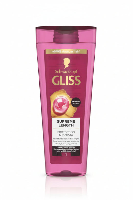 Schwarzkopf GLISS Supreme Length Protection Shampoo | For Greasy Roots & Dry Tips