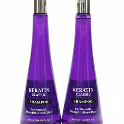 Keratin Classic Shampoo | Smooth, Straight & Sleek Hair 400mL